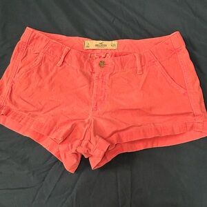 Hollister Women's Vibrant Coral Jean Shorts size 1